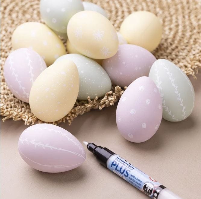 Plastic Easter Eggs - Pastel, 12 pcs