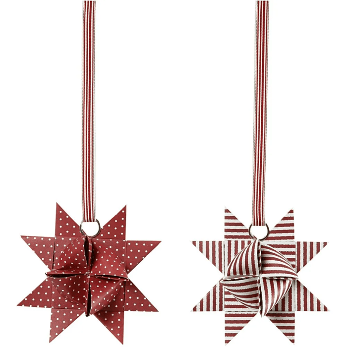 DIY Paper Stars - Red/White, 60 Strips