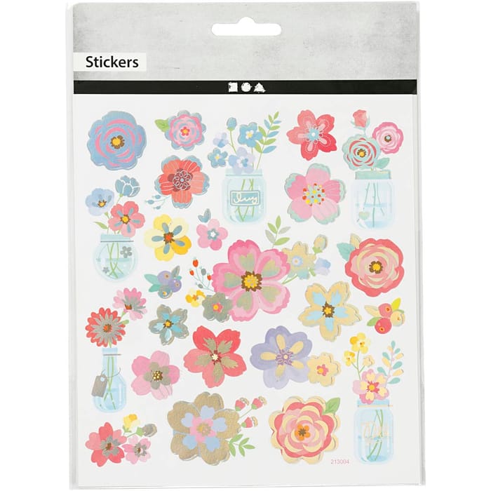 Stickers - Spring Flowers, 1 Sheet