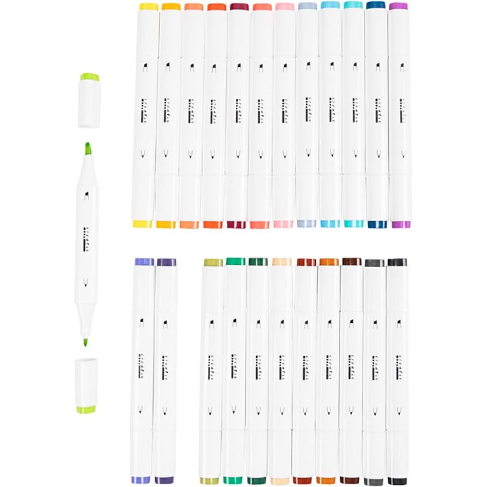 Dual-Tip Markers, 24 pcs