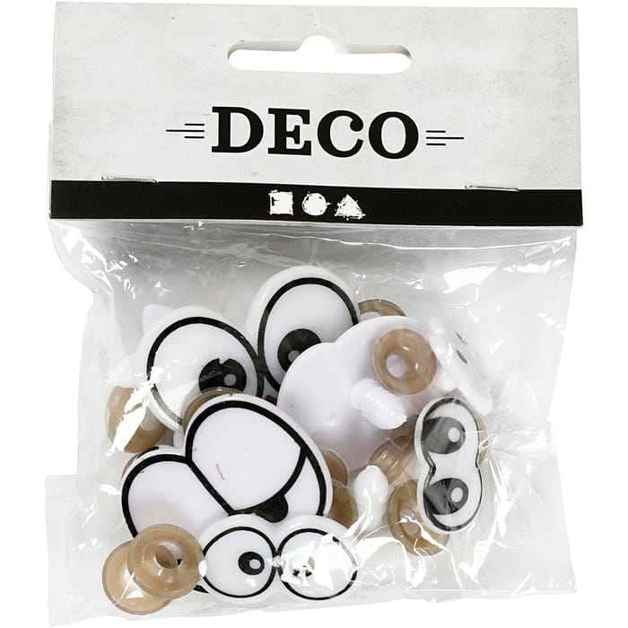 Plastic Safety Eyes for Crafts (asstd.), 9 pcs