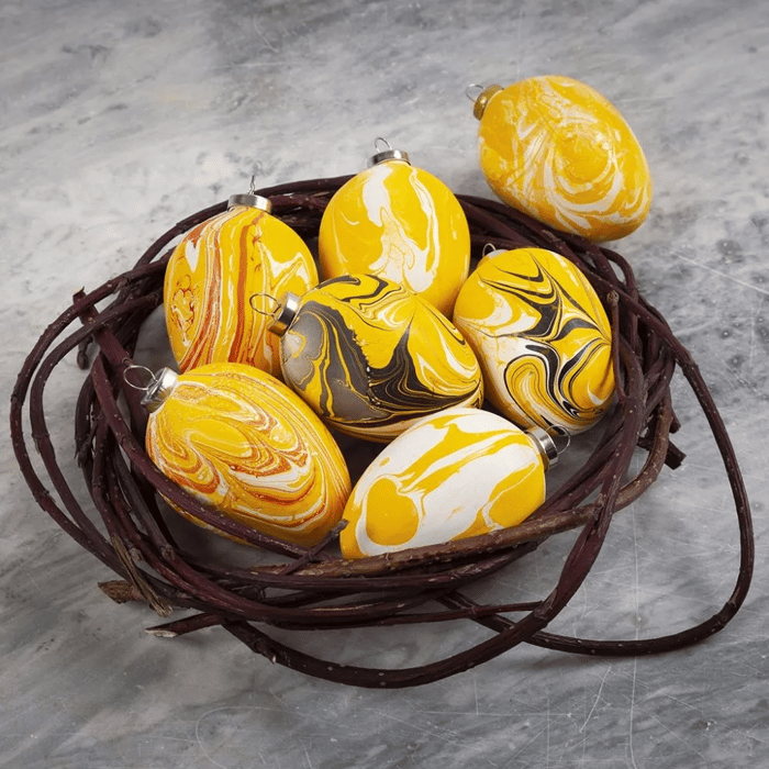 Terracotta Easter Eggs for Ornaments, 12 pcs
