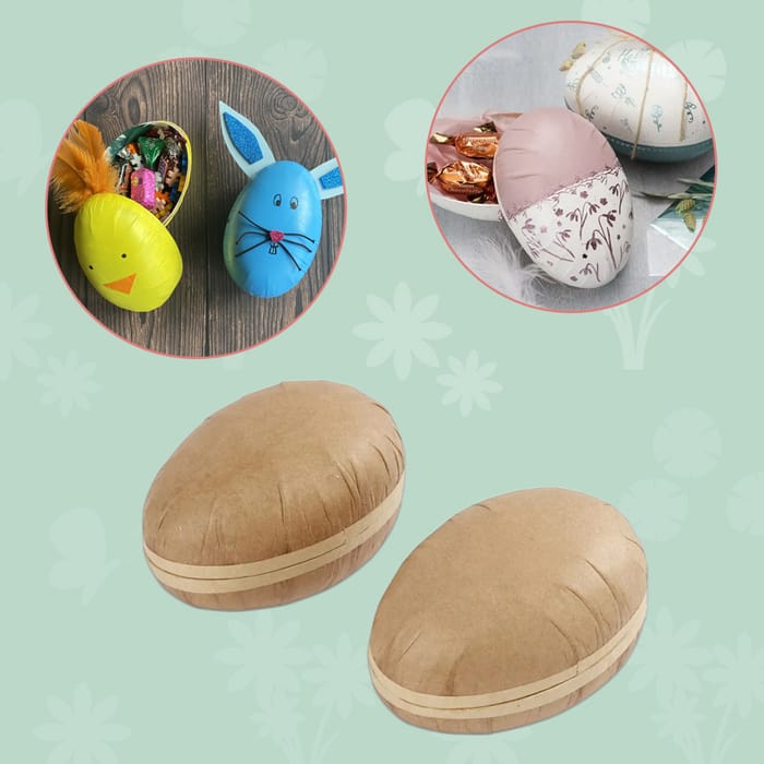 Fillable Paper Mache Eggs, 2 pcs