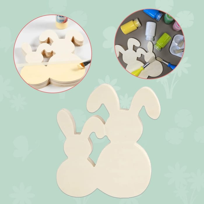 Paint Your Own Wooden Easter Bunny Ornaments 16 cm