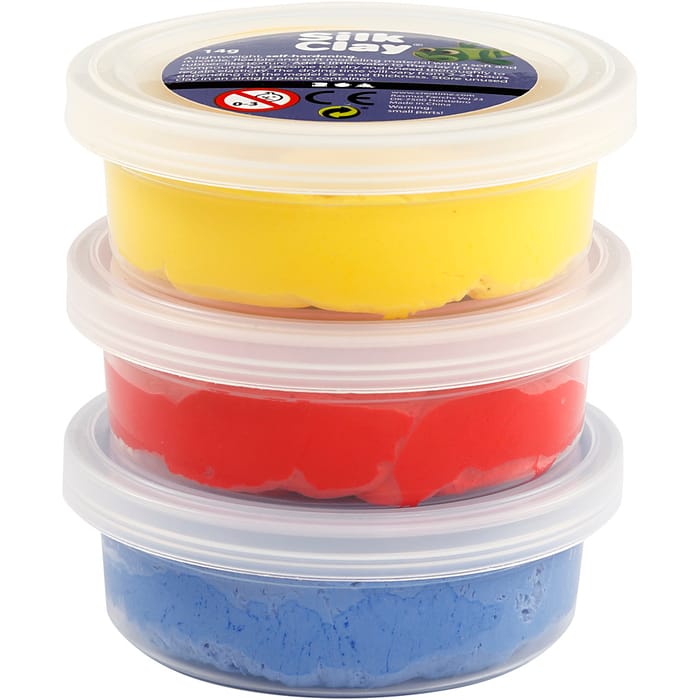 Silk Clay 3x14 gr - Blue, Red & Yellow