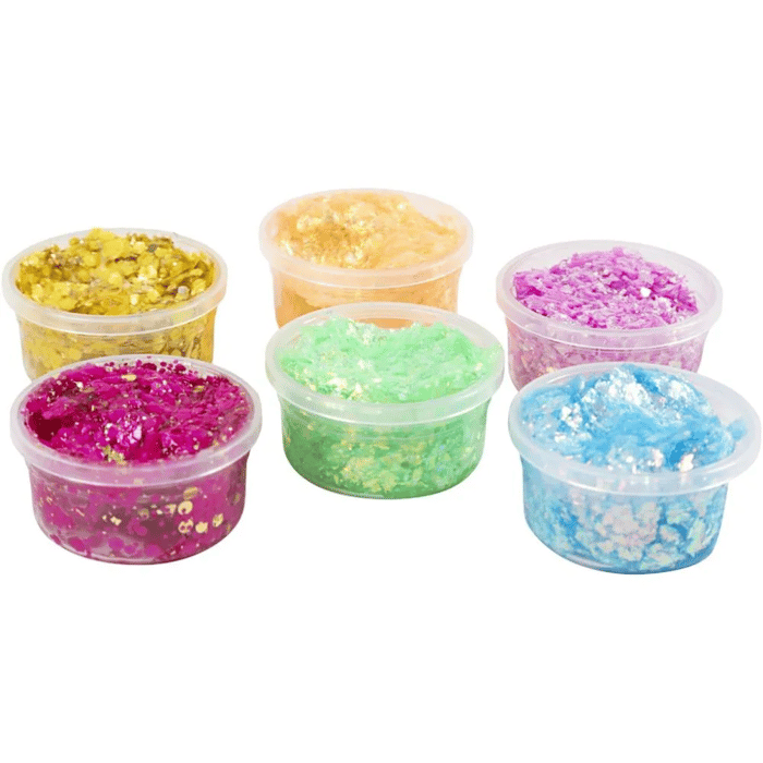 Glitter Clay 6x20 ml - Basic Colours