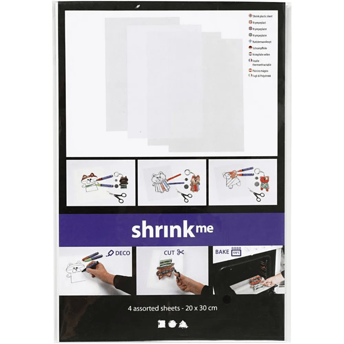 Clear Shrink Plastic 20x30 cm - Matte, 4 pcs