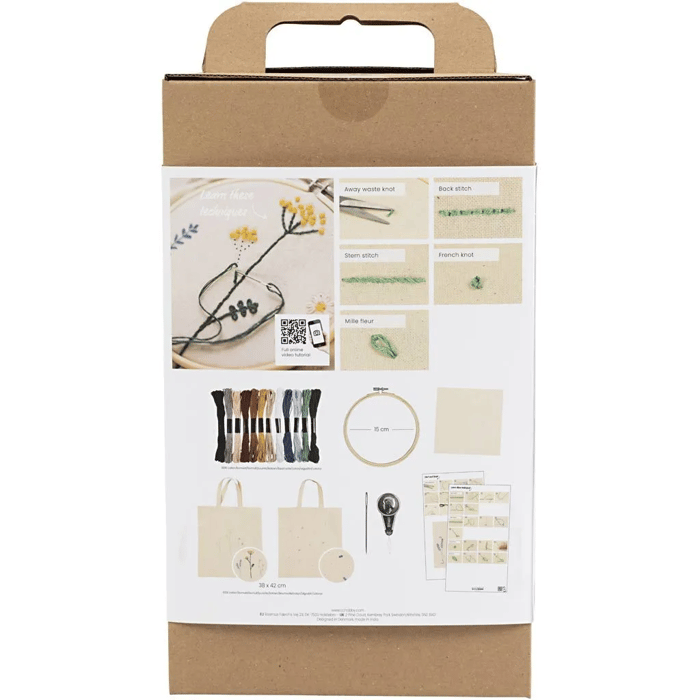 Learn to Embroider Kit with Instructions