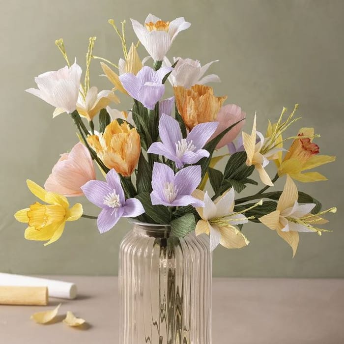 Crepe Paper - DIY Spring Bouquet
