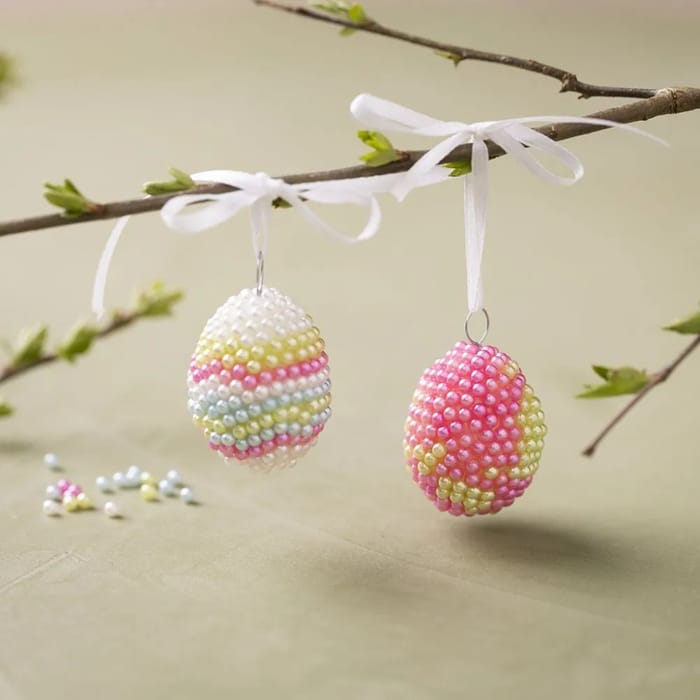 DIY Easter Craft - Pearl Clay Easter Eggs, 2 pcs