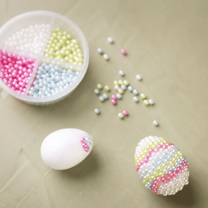 DIY Easter Craft - Pearl Clay Easter Eggs, 2 pcs