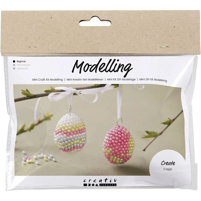 DIY Easter Craft - Pearl Clay Easter Eggs, 2 pcs