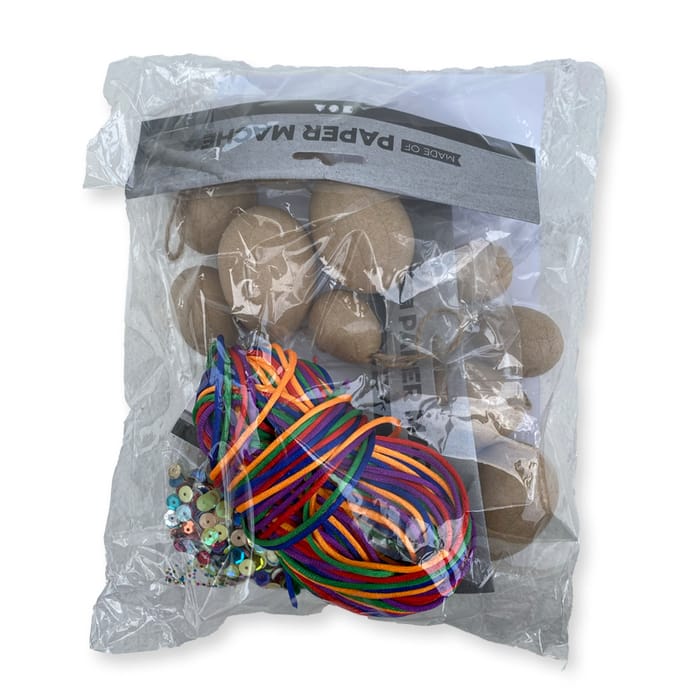 DIY Satin Cord Easter Eggs - Orange/Green/Purple