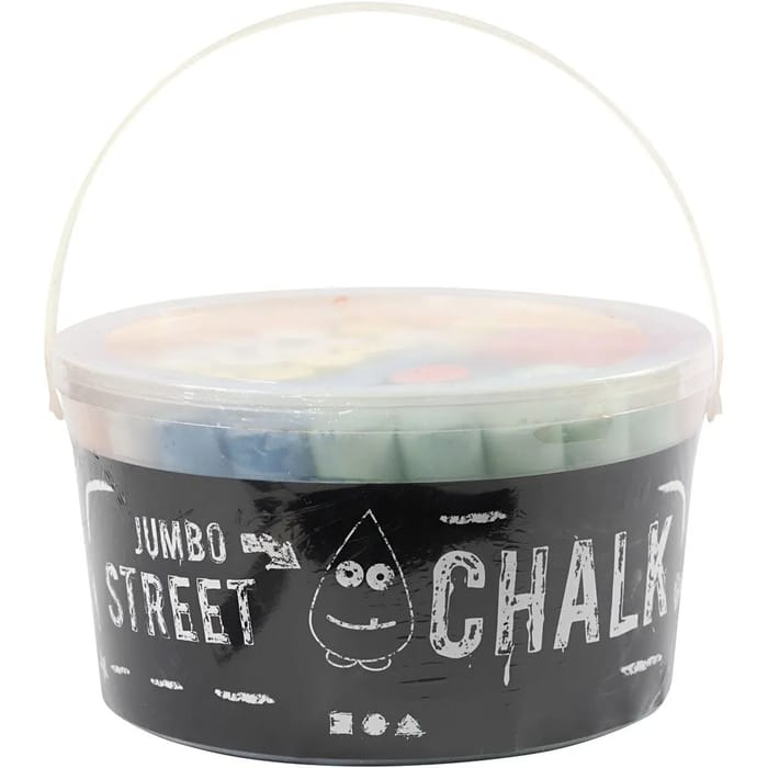 Bucket of Sidewalk Chalk, 50 pcs