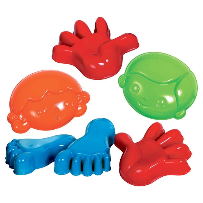 Sand Moulds - Hands, Feet & Faces, 6 pcs