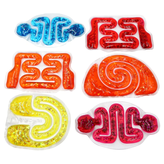 Glitter Sensory Shapes, 12 pcs