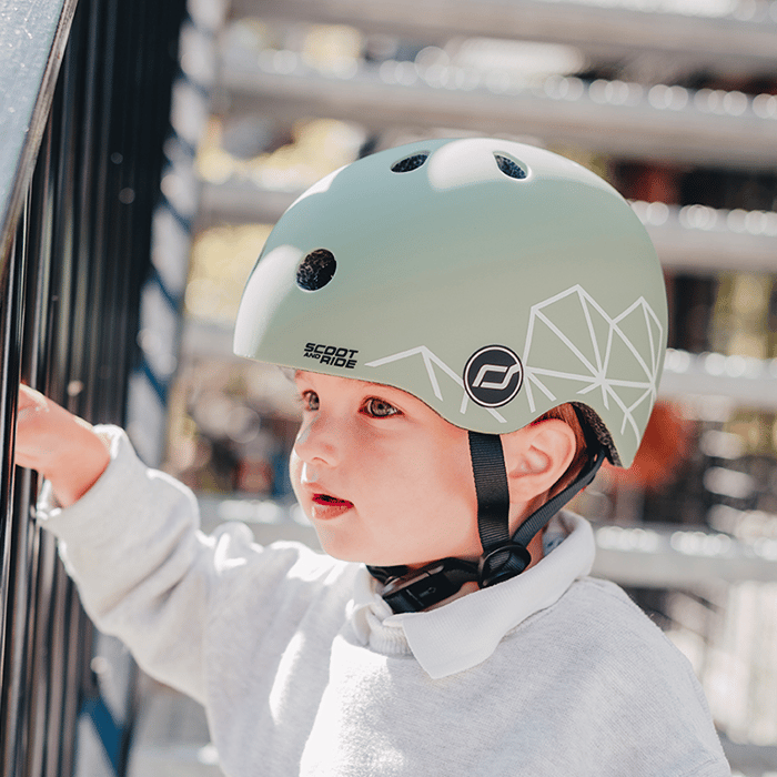Baby/Toddler Bike Helmet, 45-51 cm - Green Lines