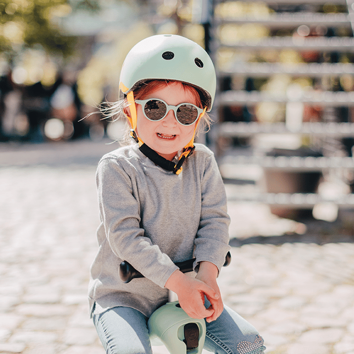 Baby/Toddler Bike Helmet, 45-51 cm - Green Lines