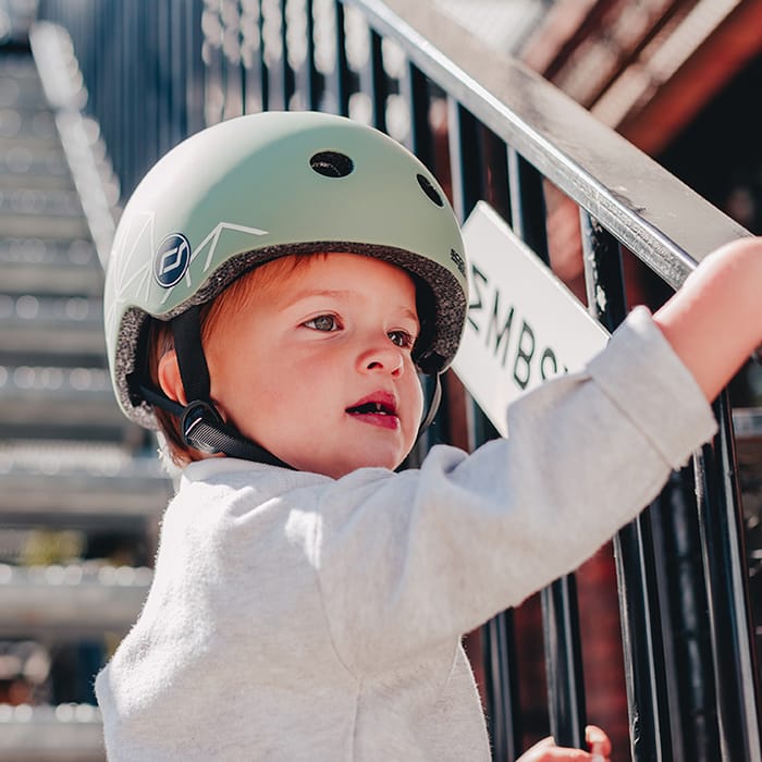 Baby/Toddler Bike Helmet, 45-51 cm - Green Lines