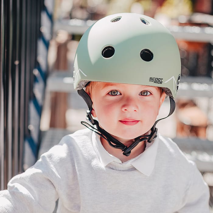 Baby/Toddler Bike Helmet, 45-51 cm - Green Lines