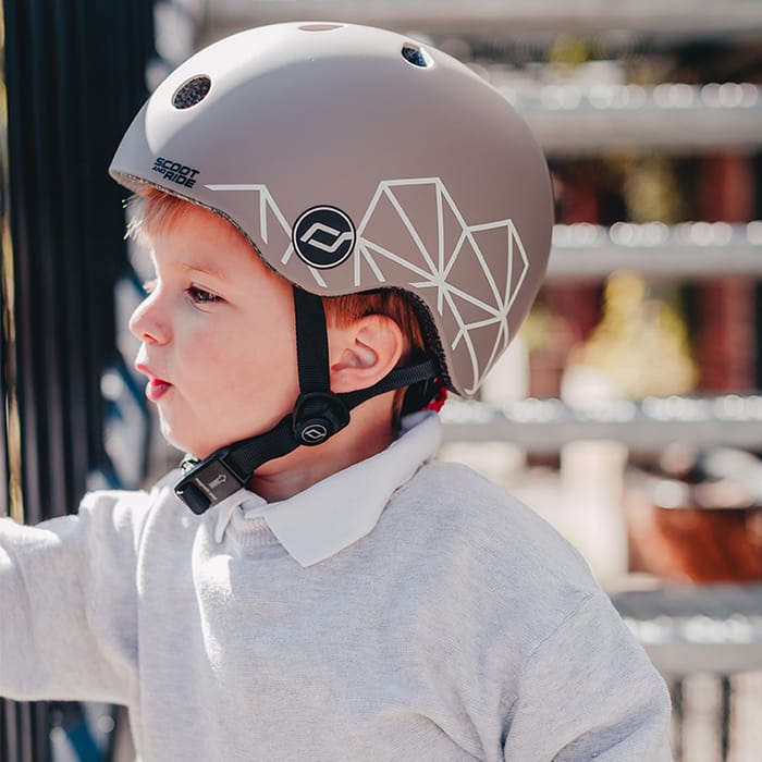 Baby/Toddler Bike Helmet, 45-51 cm - Brown Lines