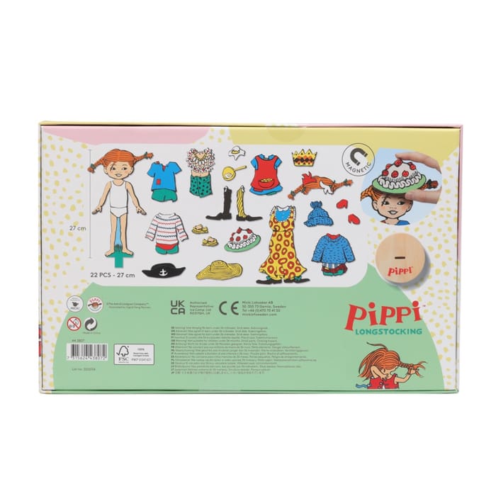 Magnetic Dress-Up Doll, Pippi Longstocking
