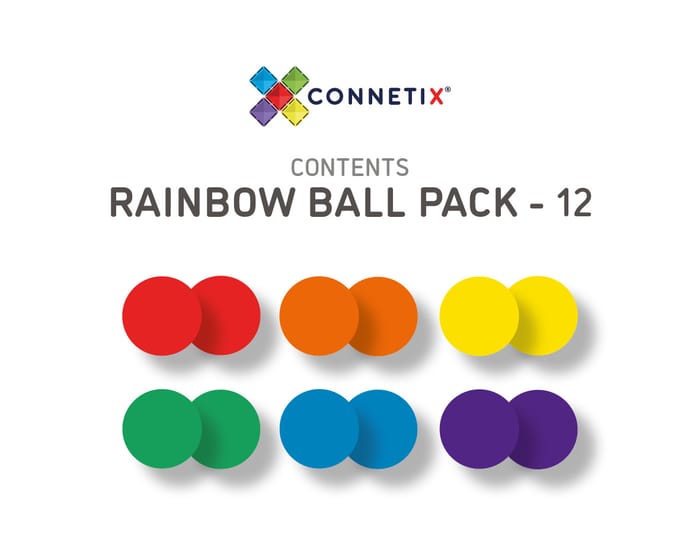 CONNETIX | Rainbow Balls for Ball Run, 12 pcs