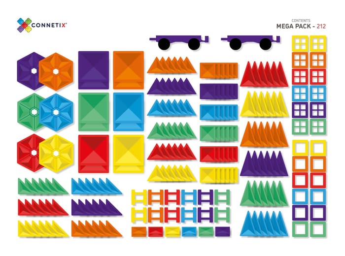 CONNETIX | Rainbow Mega Pack, 212 pcs