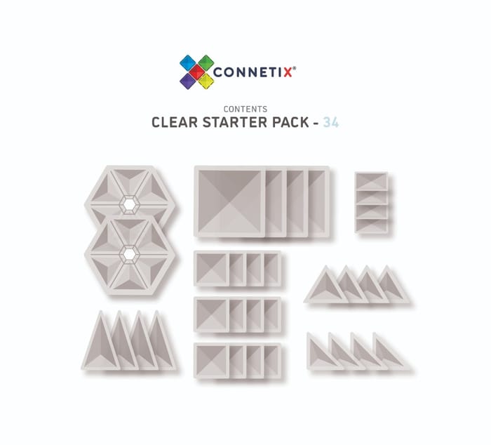 CONNETIX | Clear Starter Pack, 34 pcs