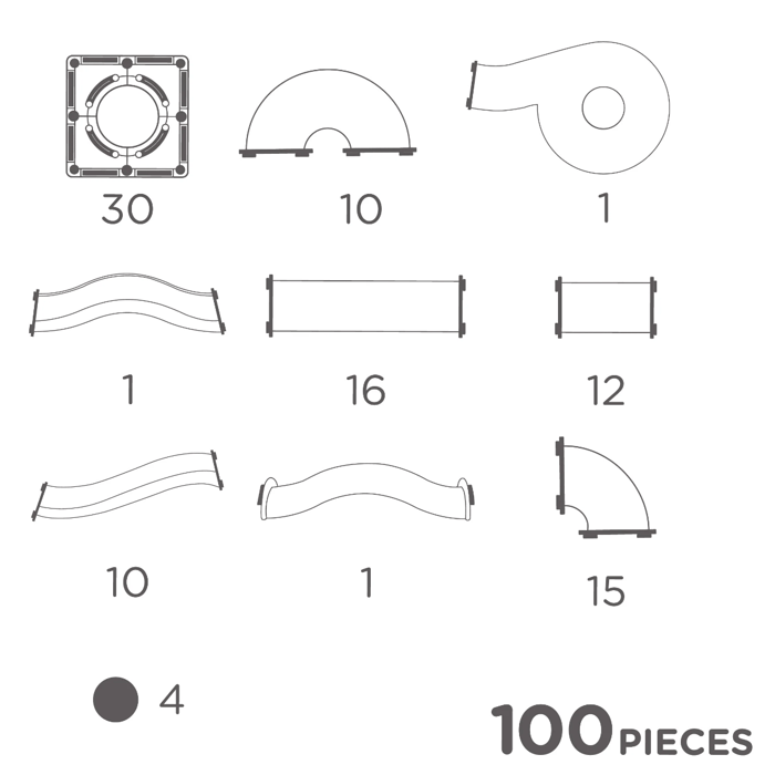 Cleverclixx | Dazzling Lights Ball Run, 100 pcs