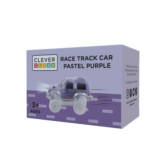 Cleverclixx | Pastel Purple Race Track Car, 1 pc