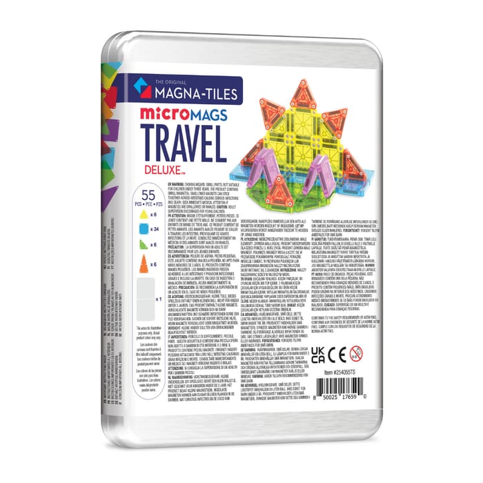 Magna-Tiles | microMAGS Travel Deluxe, 55 pcs