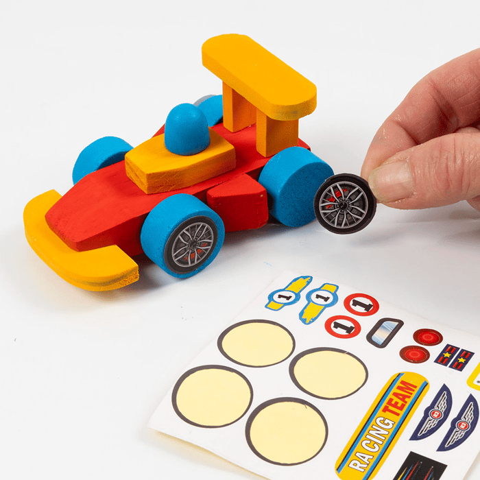 Build & Paint Your Own Wooden Race Car, 1 pc
