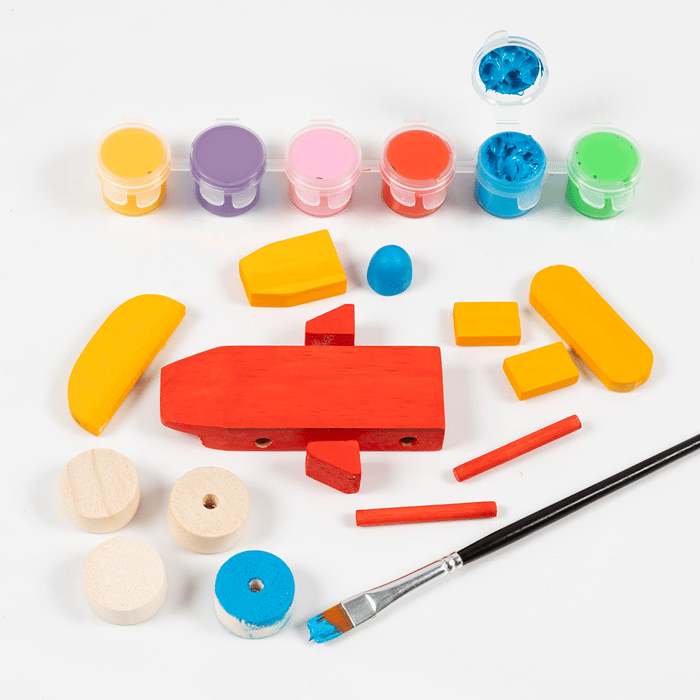 Build & Paint Your Own Wooden Race Car, 1 pc