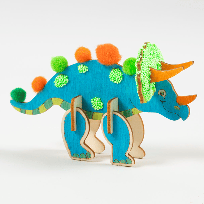 Build & Paint Your Own Wooden Dinosaurs, 3 pcs