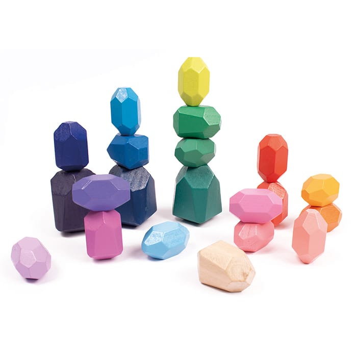 Wooden Stacking Stones, 21 pcs