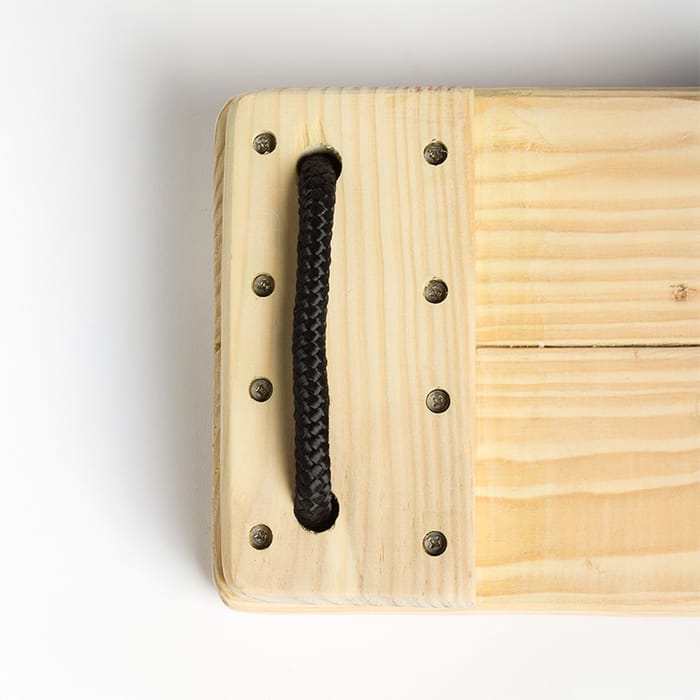 Wooden Swing 44x17.5 cm - 6 m (Black Rope)