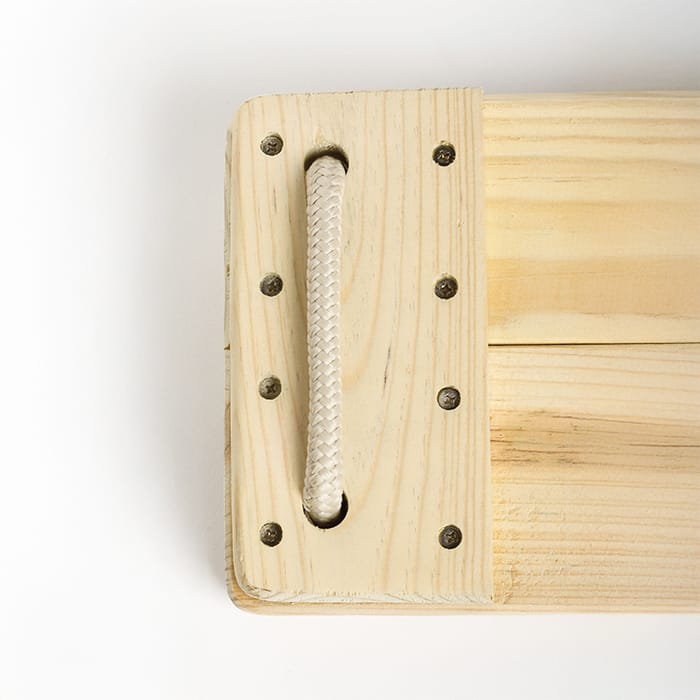 Wooden Swing 44x17.5 cm - 6 m (Beige Rope)