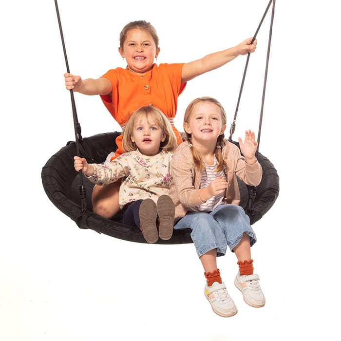 Sensory Saucer Swing Ø100 cm - Black (Black Rope)