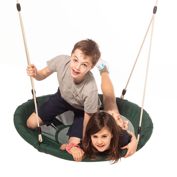 Sensory Saucer Swing Ø100 cm - Green (Beige Rope)