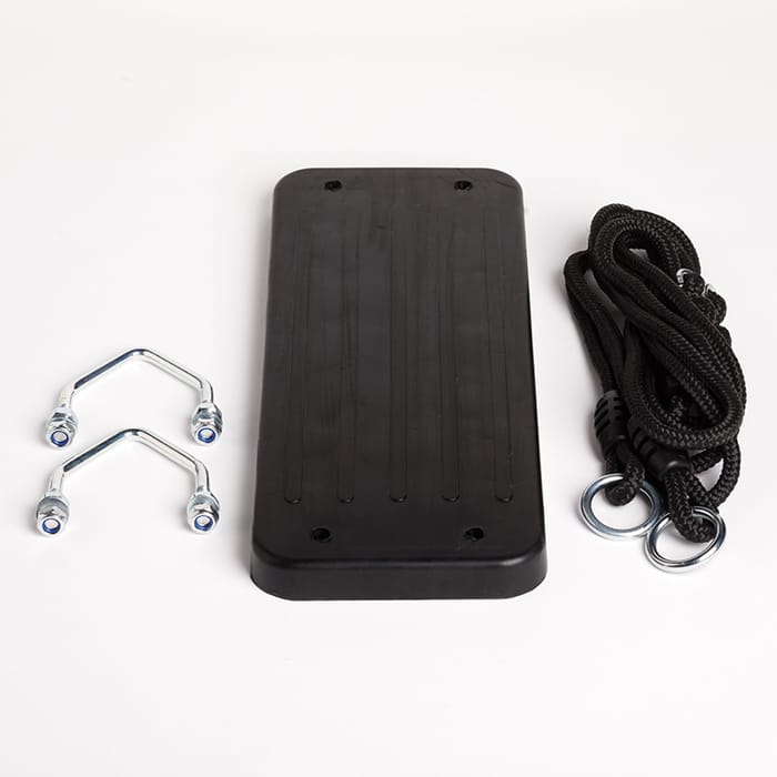 Flat Rubber Swing Seat 44.8x17.8 cm (Black Rope)