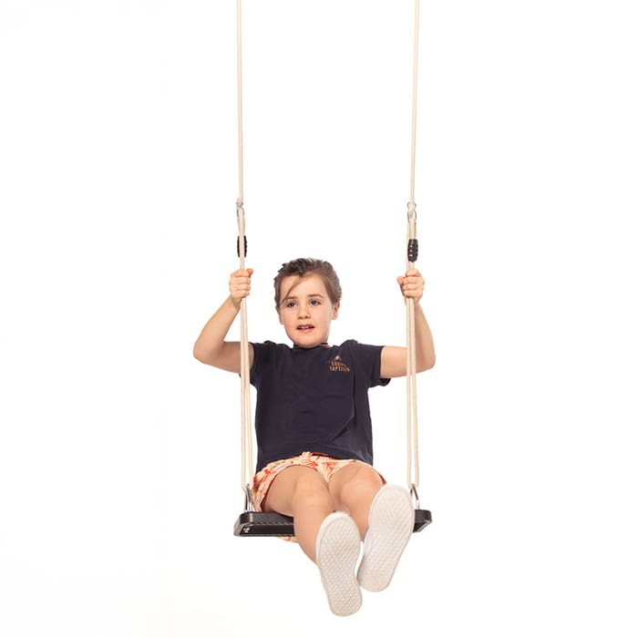 Flat Rubber Swing Seat 44.8x17.8 cm (Beige Rope)