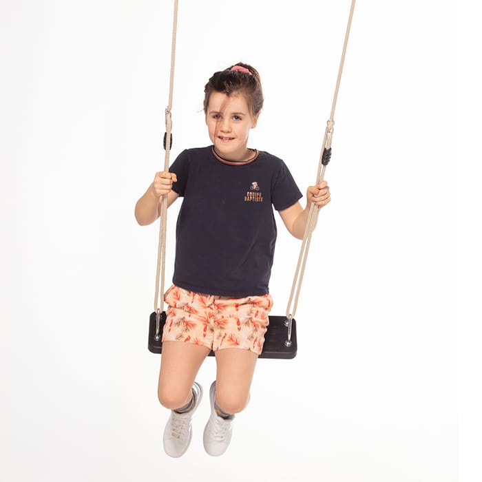 Flat Rubber Swing Seat 44.8x17.8 cm (Beige Rope)