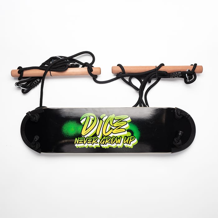 Skateboard Swing 81x20 cm (Black Rope)