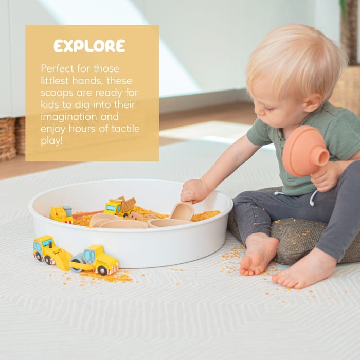 Mini Scoops for Sensory Play - Pastel, 4 pcs