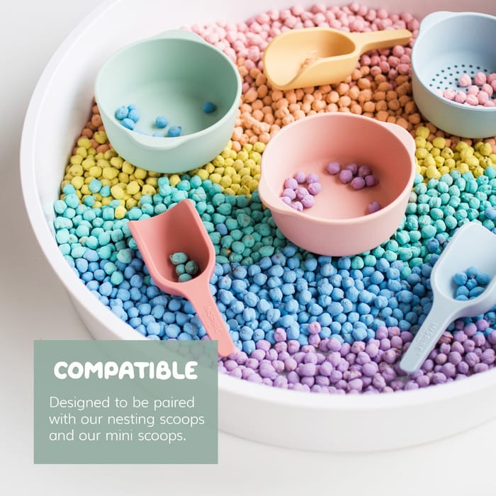 Nesting Bowls for Sensory Play - Coral, 3 pcs