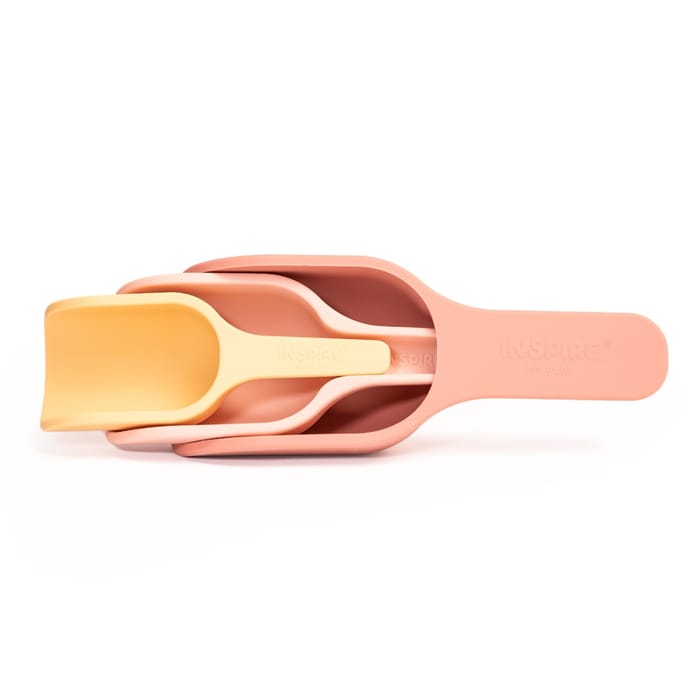 Nesting Scoops for Sensory Play - Coral, 3 pcs