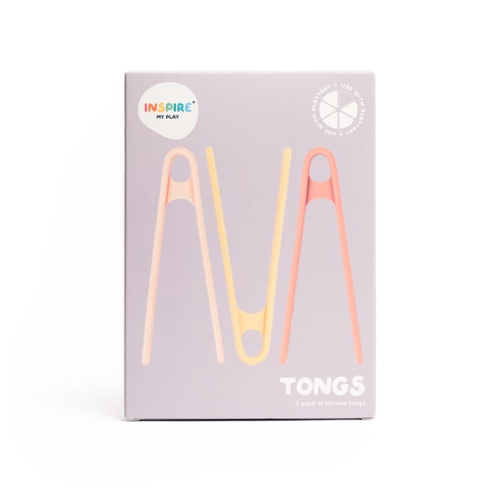 Tongs for Sensory Play - Coral, 3 pcs