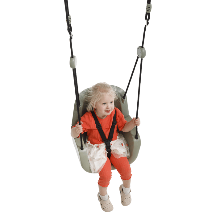 3-in-1 Baby Swing - Sage Green (Black Rope)