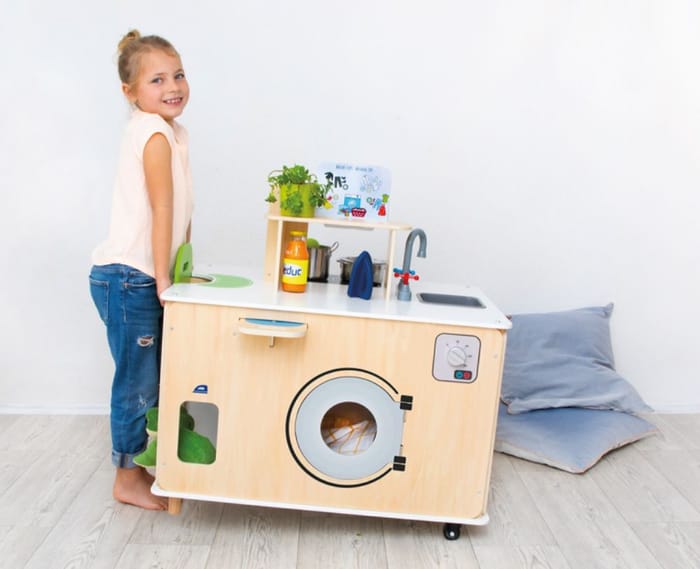 4-in-1 Play Kitchen/Household Station